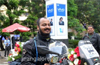 Biker Sachin who traversed country gets warm welcome back